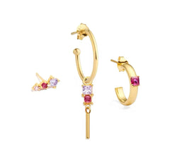 Earring Stack | Pink